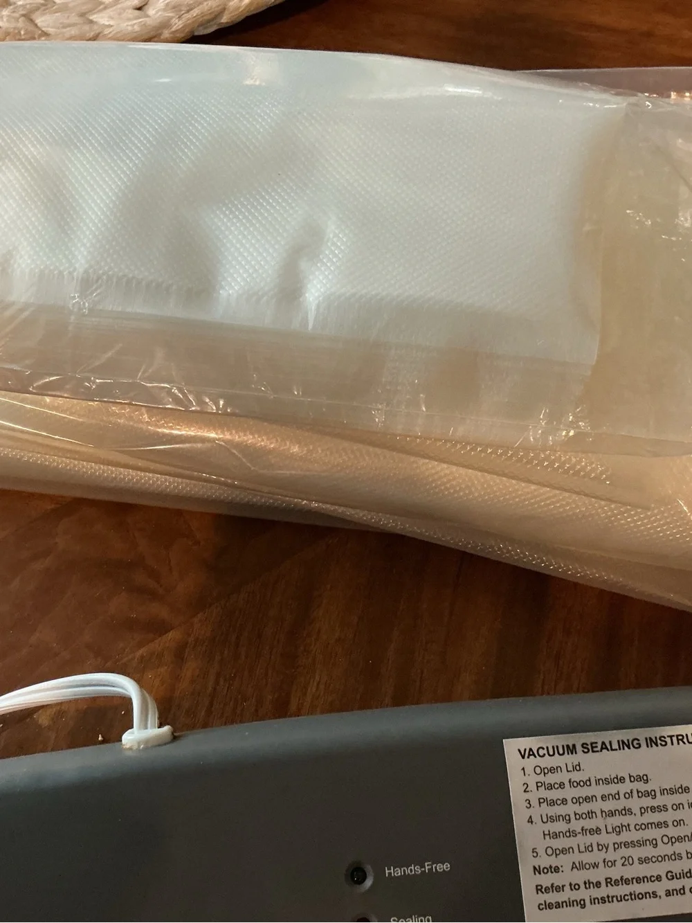 Vacuum Sealer Machine in White and Gray - Hands-Free Sealing